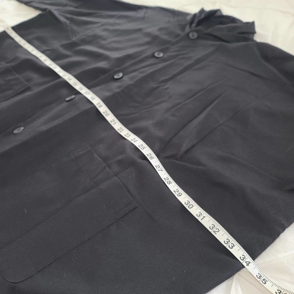 Eskandar Shirt Jacket Women's Suiting Wool Black Blouse Lagenlook Boxy Oversize - Picture 11 of 13